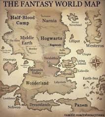 Fictional worlds all in one map